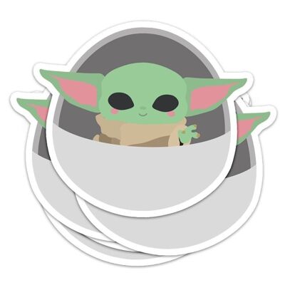 Adesivo bambino Yoda Grogu Star Wars