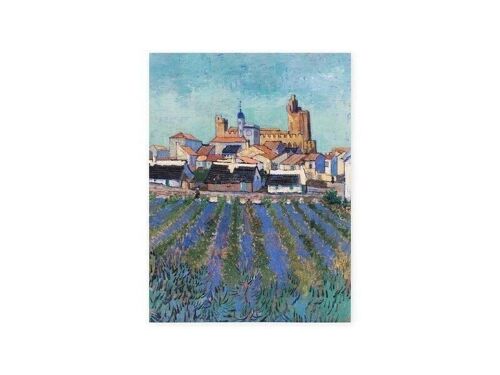 Softcover art sketchbook, View of Saintes-Maries-de-la-Mer, Van Gogh
