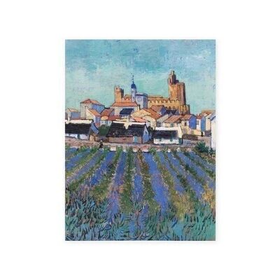 Softcover-Kunstskizzenbuch, Ansicht von Saintes-Maries-de-la-Mer, Van Gogh