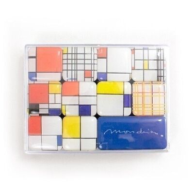 Ensemble de mini-aimants, Piet Mondrian