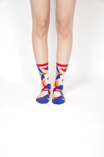 Chaussettes Parrot Sheer - Red Cuff 3