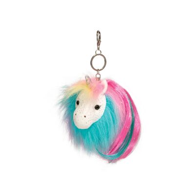 CLIP POM Unicornio arcoíris, 7,5 cm de ancho