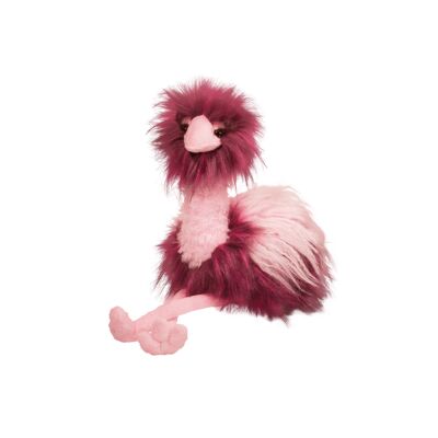 Tatiana PINK OSTRICH, 28 cm tall