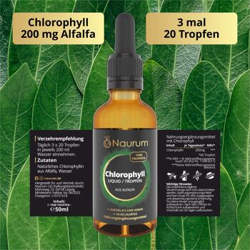Chlorophyll Liquid Drops - Chlorophylle liquide naturelle de luzerne 8