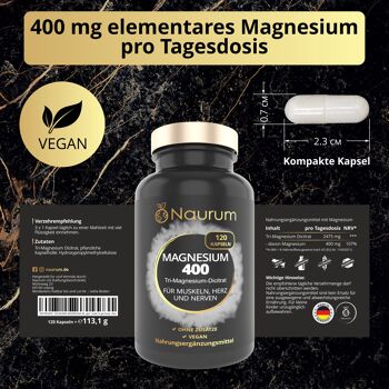 MAGNESIUM 400 - DICITRATE DE TRI-MAGNESIUM PREMIUM 7