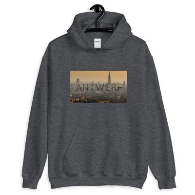 Felpa con cappuccio Antwerp Skyline - Blu scuro