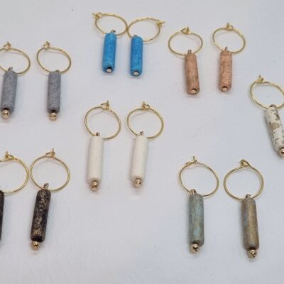 11 pairs of earrings - Hoops - Ceramica - Gold