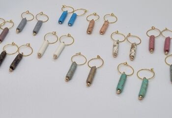 11 paires de boucles d'oreilles - Créoles - Ceramica - Or 2