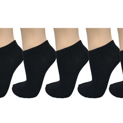 Sneakersocken | ohne Naht | 3 Paar | schwarz | 39-42