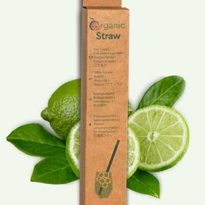 Disposable 100% VEGETAL straw - 20 cm - 25 straws