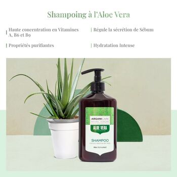 Shampoing régulateur de sébum - Aloe Vera 3