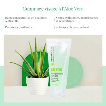 Gommage visage exfoliant et purifiant - Tous types de peaux - Aloe Vera 3