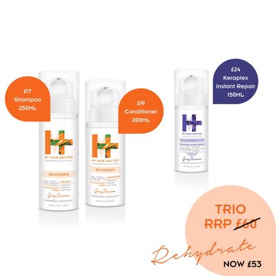 Re-hydrate & colour protection trio