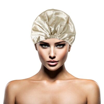 Mulberry silk hair wrap - champagne gold