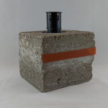 Torche de Jardin Design Béton Brut Ciment Industriel - Cognac 2