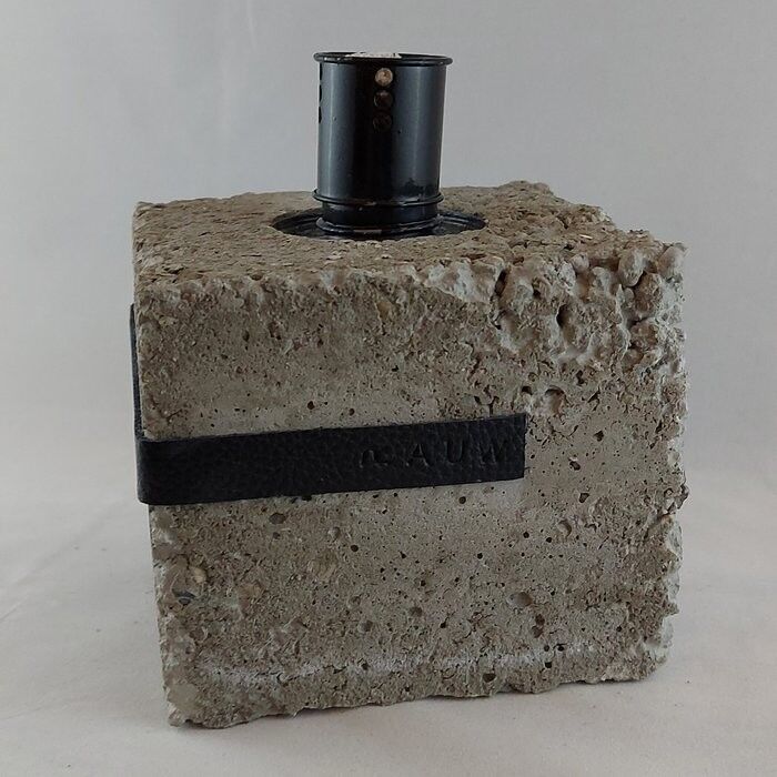 Raw Concrete Design Garden Torch Industrial Cement - Black (12x12x10cm)