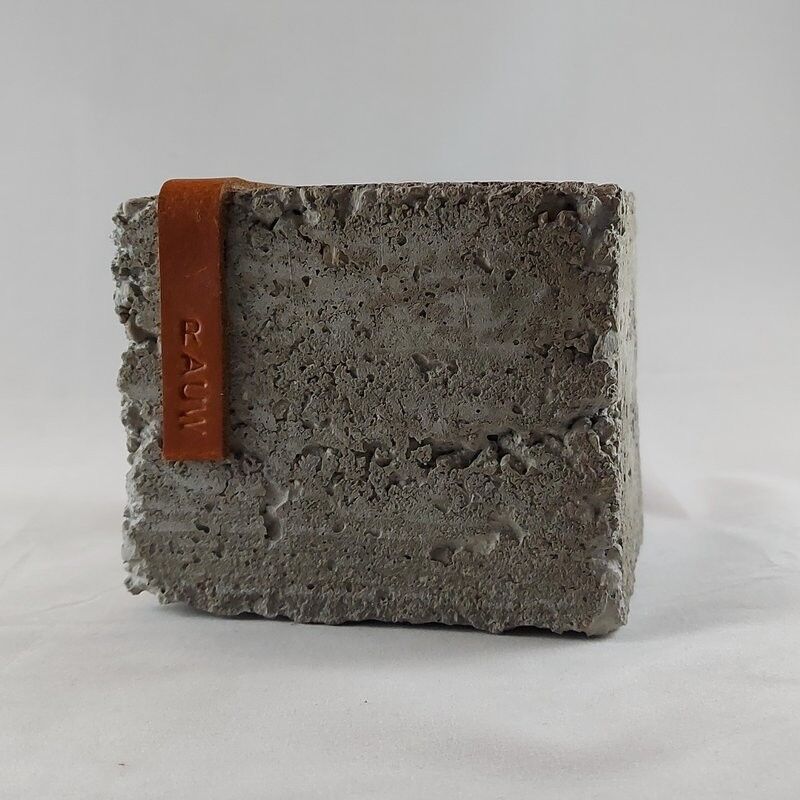 Raw Concrete Design Tischlampe Industrial Cement - Cognac (12x12x10cm)