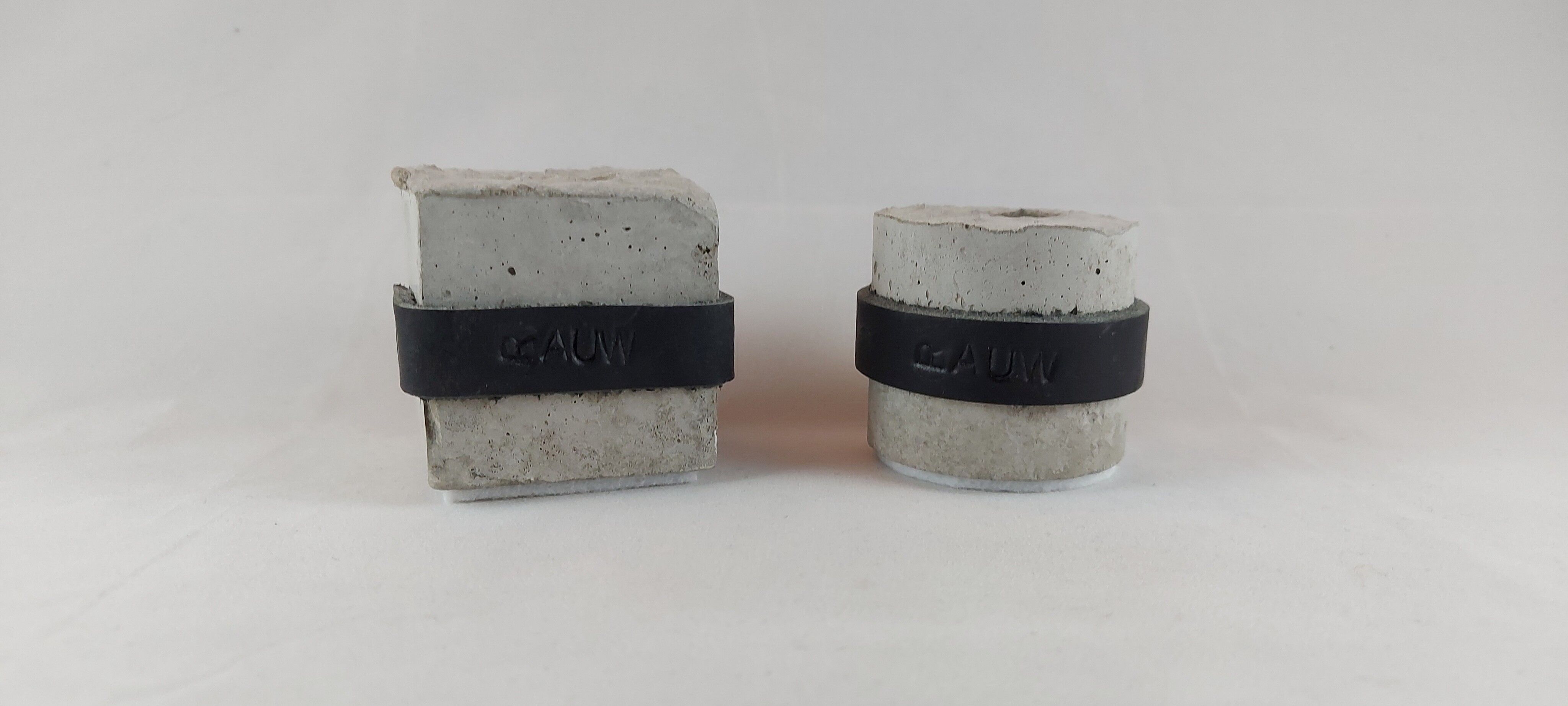 Conjunto de candelabros de diseño de hormigón crudo - Negro