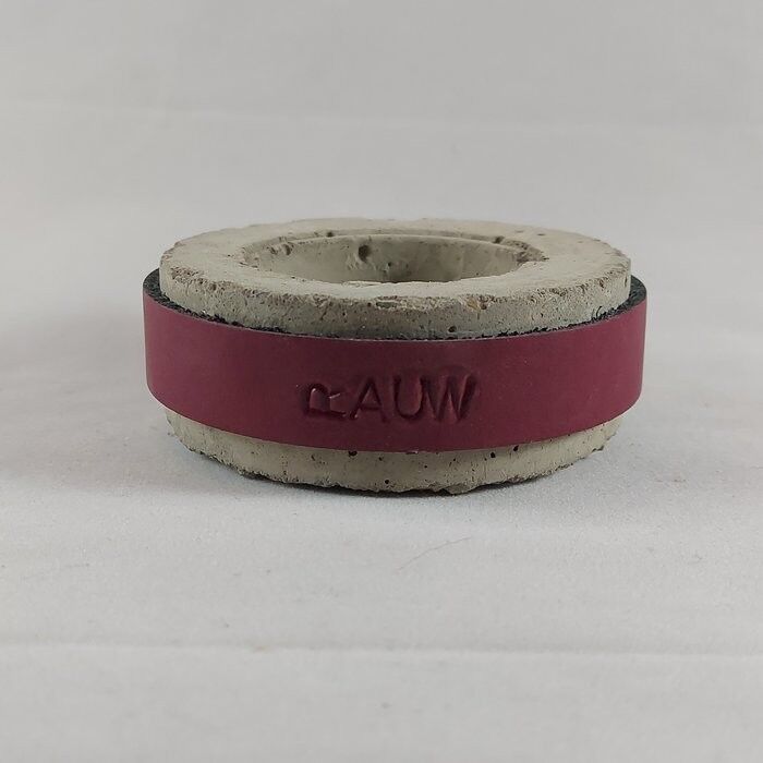 Raw Concrete Design Waxine/Candelitas Industrial - Burdeos rojo