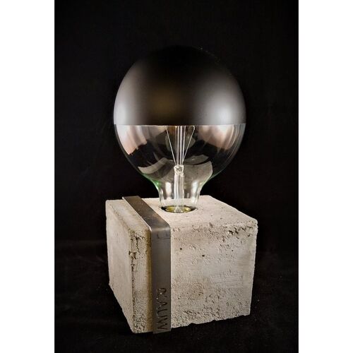 Raw Concrete Design table lamp industrial cement/steel