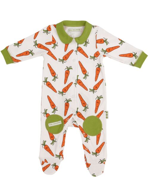 Pure Cotton All In One – Carrot Print - 12-18-mths