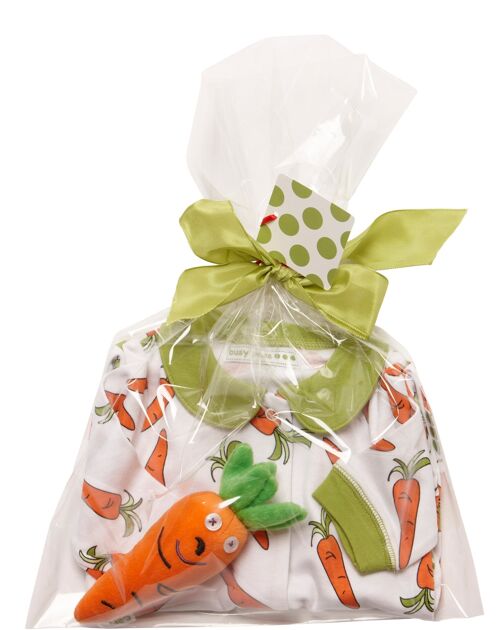 Carrot Print All In One & Carry Carrot Soft Toy - 12-18-mths