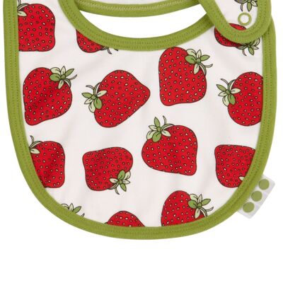 Pure Cotton Bib – Strawberry Print
