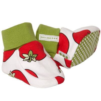 Pure cotton Booties – Tomato Print - 6-12-months