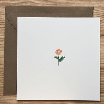 Carte Fleur Vert Feuille 1