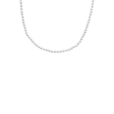 ARIELLE Halskette, Perlen 4mm, 40+2.5+2.5cm, 925 Silber rhodiniert (SKU: C9N4SWS1D)