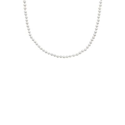 ARIELLE Halskette, Perlen 4mm, 40+2.5+2.5cm, 925 Silber rose vergoldet (SKU: C9N4SRS1D)