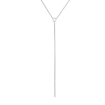ORION Halskette , 925 Silber rhodiniert, 42+4+4cm Verlängerung (SKU: C20L1SWWD)