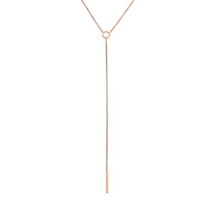 ORION Halskette , 925 Silber rose vergoldet, 42+4+4cm Verlängerung (SKU: C20L1SRWD)