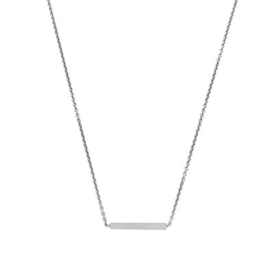 NOVA Halskette , 925 Silber rhodiniert, 38+4+4cm Verlängerung (SKU: C21N2SWWD)