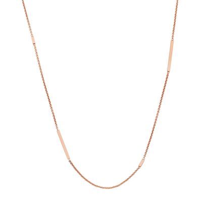 NOVA Halskette , 925 Silber rose vergoldet, 95+4+4cm Verlängerung (SKU: C21L1SRWD)