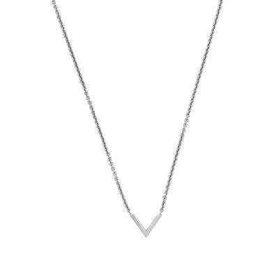 LYRA Halskette , 925 Silber rhodiniert, 42+4+4cm Verlängerung (SKU: C23N1SWWD)