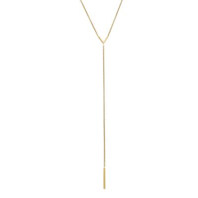 LYRA Halskette , 925 Silber vergoldet, 42+4+4cm Verlängerung (SKU: C23L1SYWD)