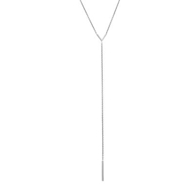 LYRA Halskette , 925 Silber rhodiniert, 42+4+4cm Verlängerung (SKU: C23L1SWWD)