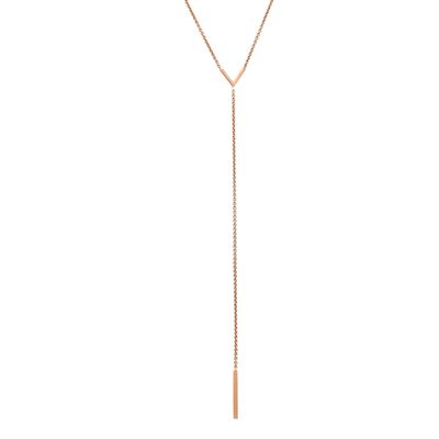 LYRA Halskette , 925 Silber rose vergoldet, 42+4+4cm Verlängerung (SKU: C23L1SRWD)