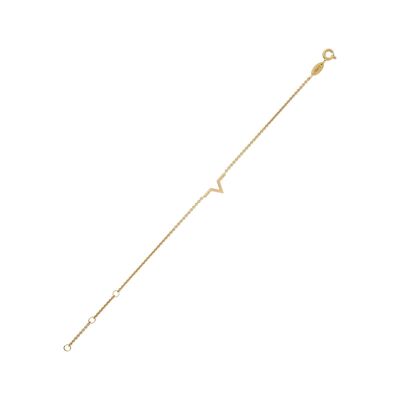LYRA Armband , 925 Silber vergoldet, 15.5+1.5+1.5cm Verlängerung (SKU: C23B1SYWDM)