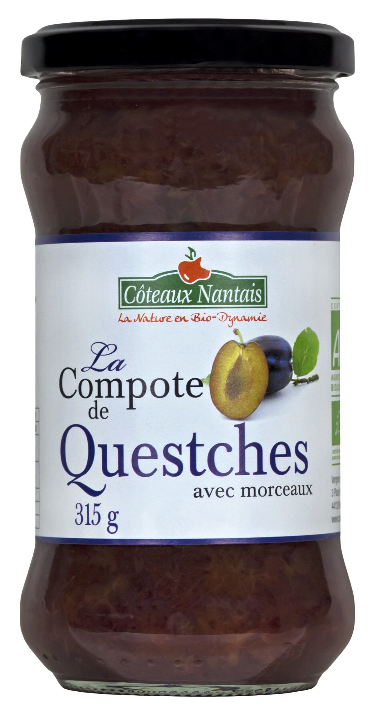 Achat Compote quetsches Bio 315 g en gros