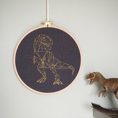 Rex embroidery hoop - linen anthracite