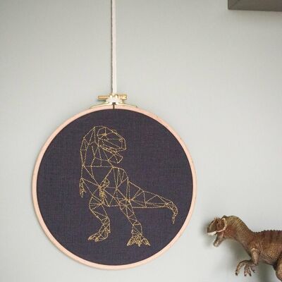 Rex embroidery hoop - linen anthracite