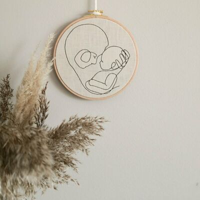 Embroidery hoop Mom & Baby