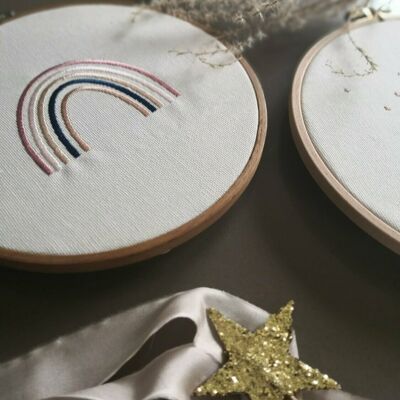 Embroidery hoop rainbow - rainbow without dots
