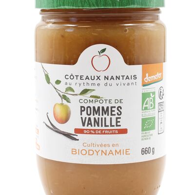 Compote pommes vanille Bio Demeter - 660 g