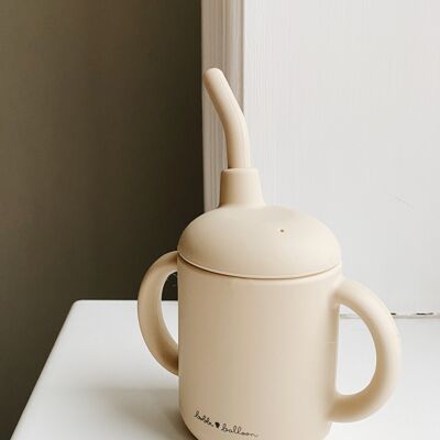 Vaso Sippy de Silicona - Beige Ostra