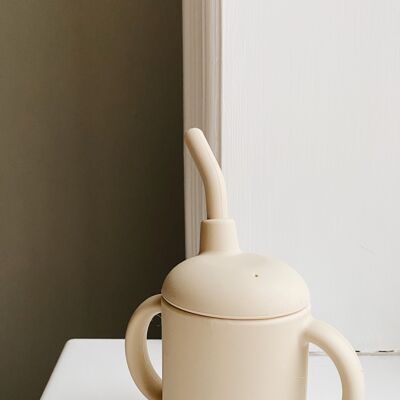 Sippy Cup in silicone - Beige ostrica