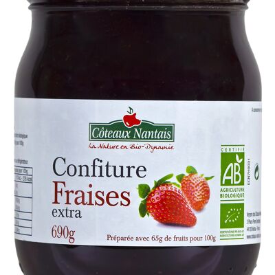 Confiture fraises extra Bio - 690 g