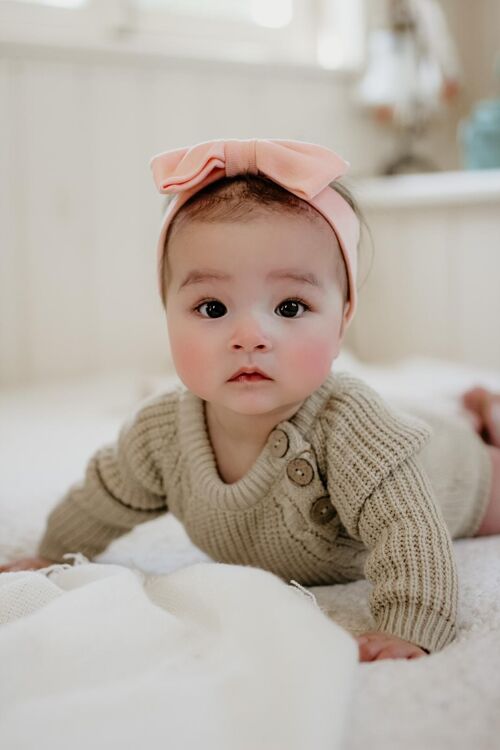 NEWBORN BABY KNIT JUMPER - Cream